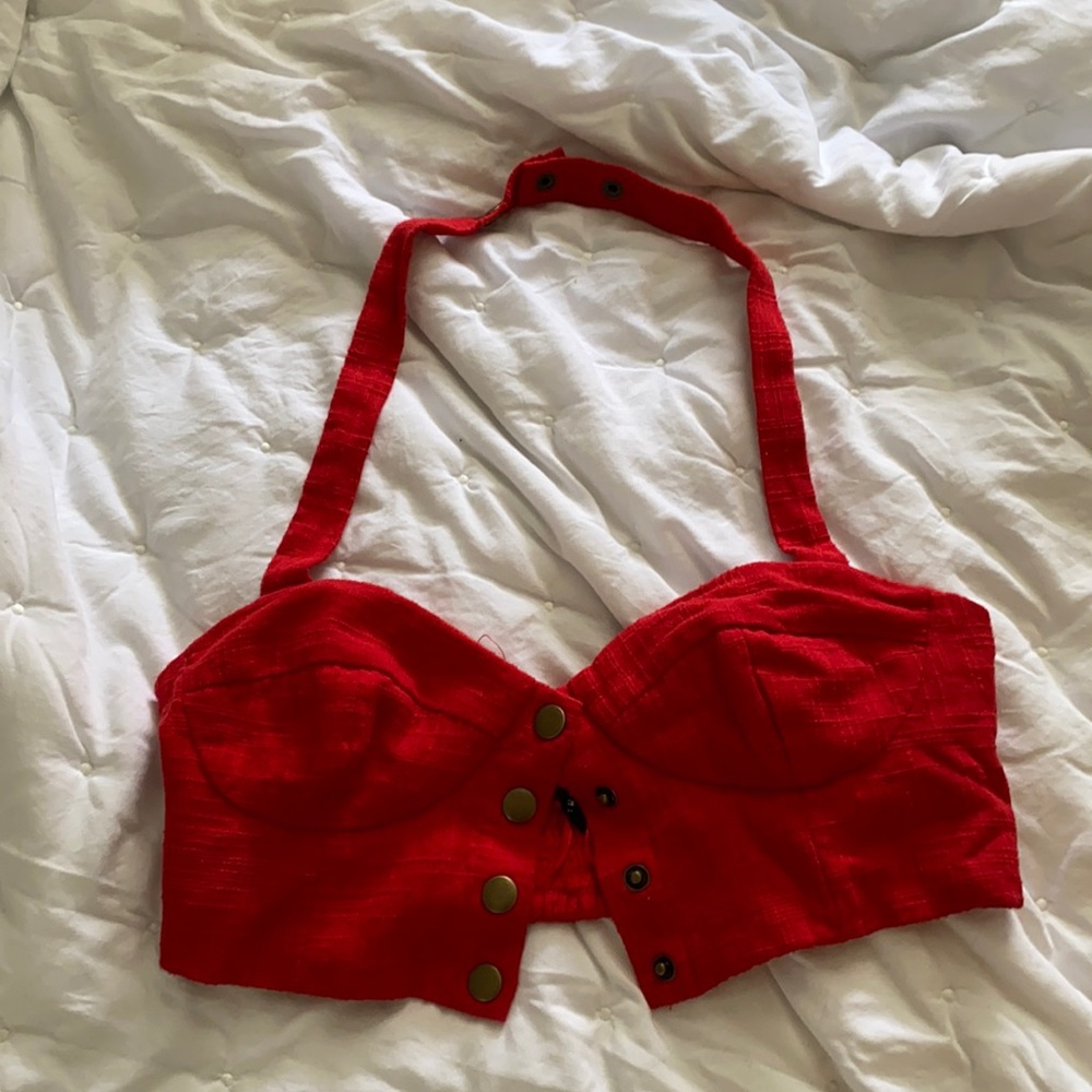 Women’s red crop top from urban outfitters